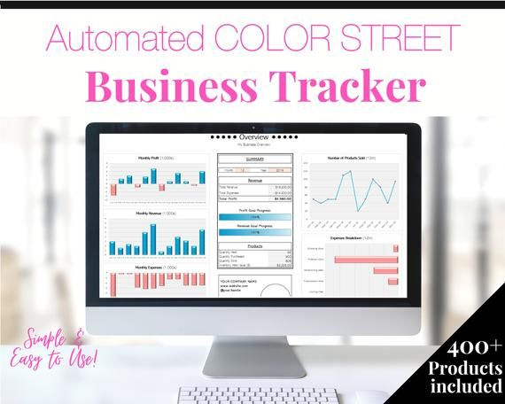 COLOR STREET Business Tracker Editable Spreadsheet For Your Etsy 