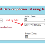 Create Year Month Date Dropdown List Using JavaScript JQuery