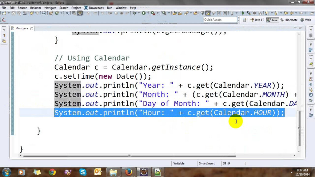 Date Calendar And Time In Java YouTube