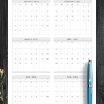 Download Printable Yearly Planning Calendar Template PDF
