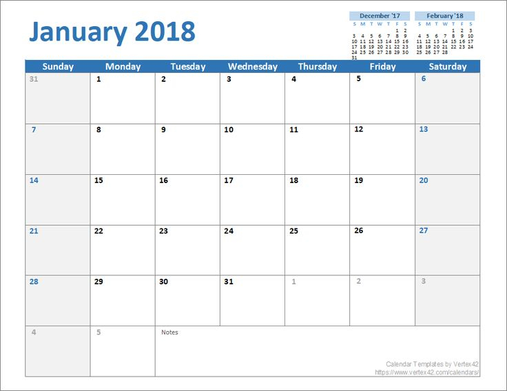 Download The Any Year Monthly Calendar From Vertex42 Excel