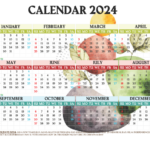 Free 2024 Printable Yearly Calendar With Holidays 12 Templates Watercolor