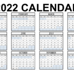 Free Calendar 2022 Template Bed Frames Ideas