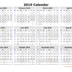 Free Download Printable Calendar 2019 In One Page Clean Design