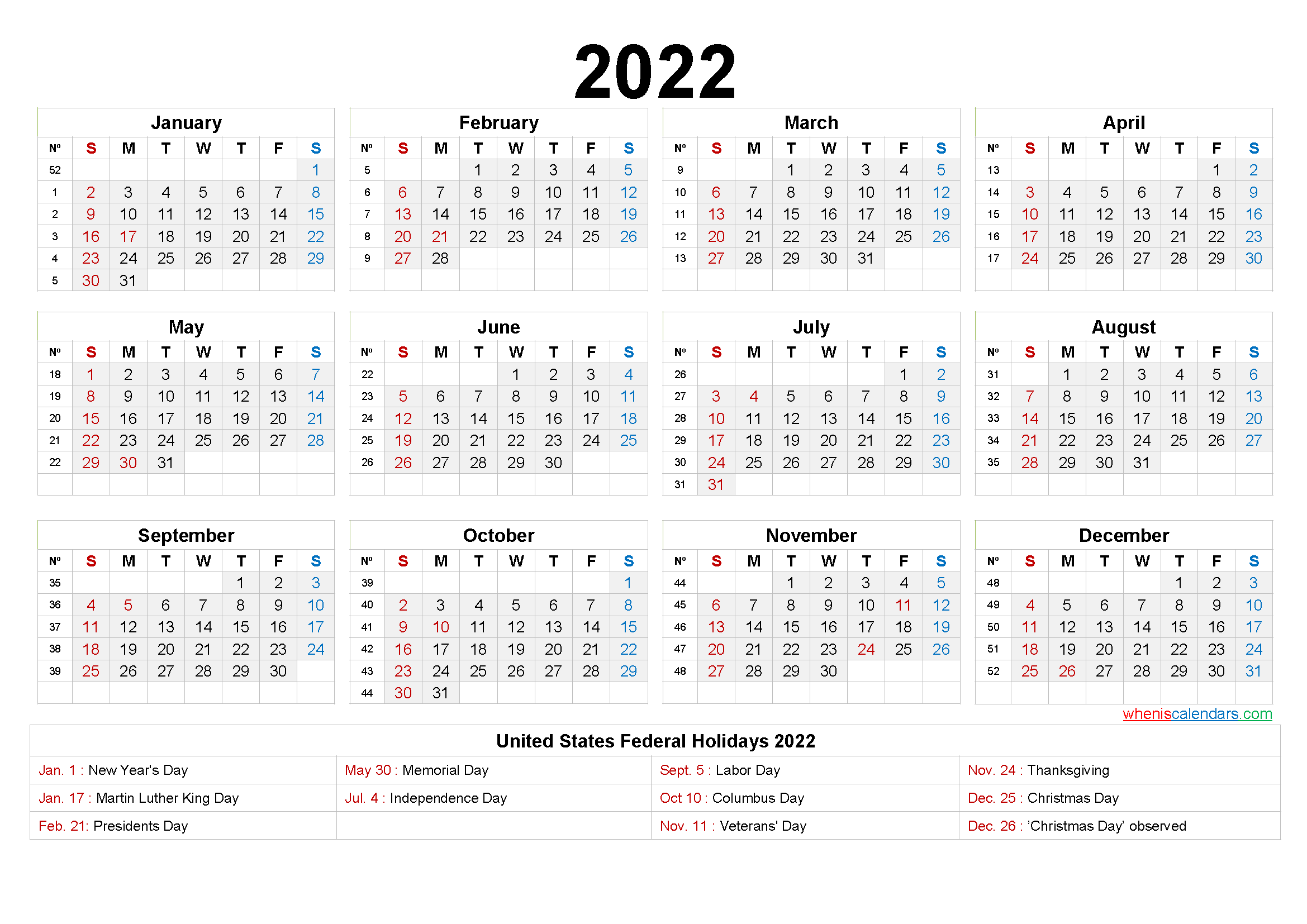 Free Printable 2022 Calendar Templates 6 Templates Calendar
