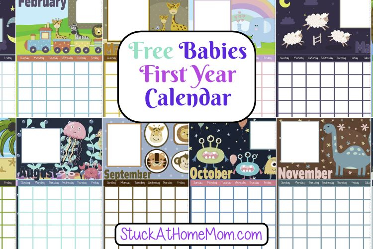 Printable Baby First Year Calendar