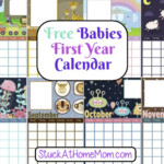 FREE Printable Babies First Year Calendar pdf Jpg Png