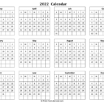 Free Printable Calendar 2022 Landscape Calendar Example And Ideas