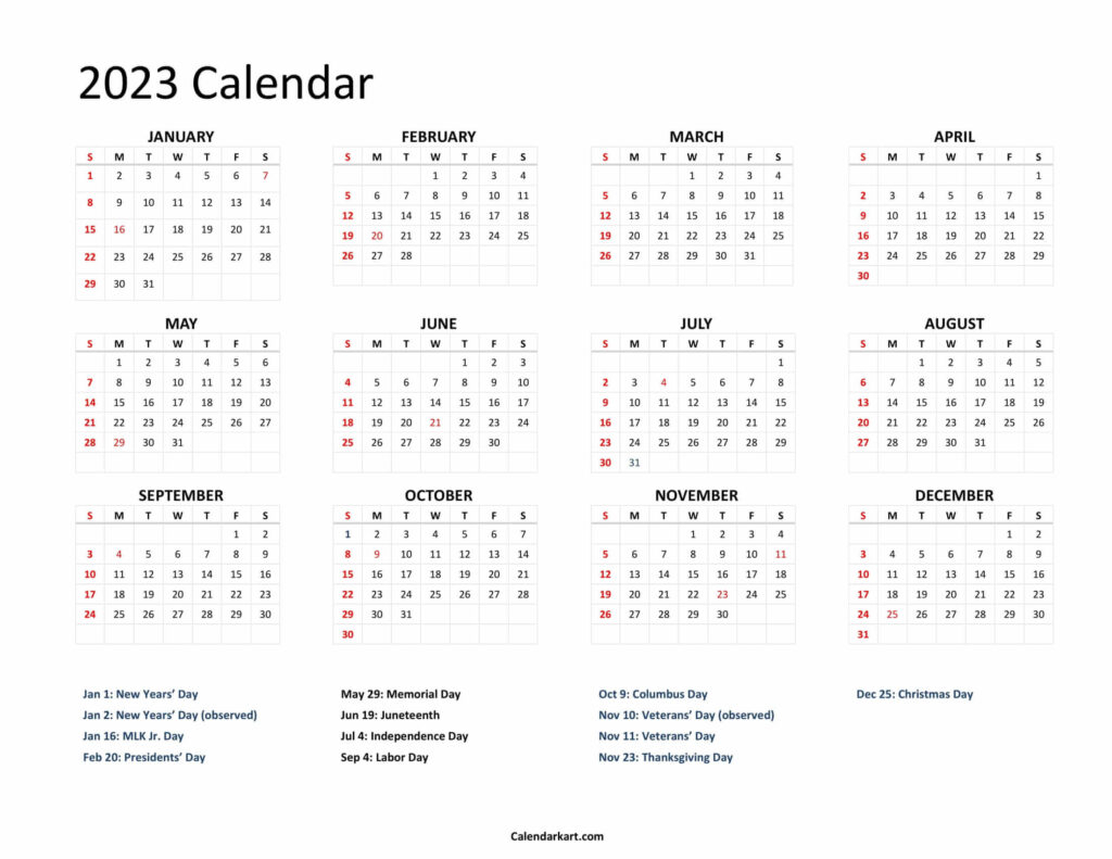 Free Printable Year At A Glance Calendar 2022 2023 - YearlyCalendars.net