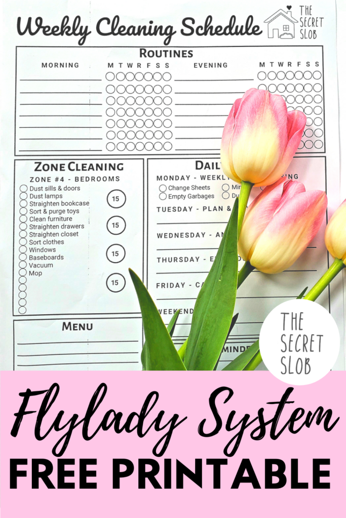 FREE Weekly Cleaning Printable Fly Lady Cleaning Cleaning Printable 