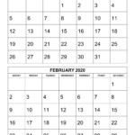Half Page Calendars 2020 Printable Calendar Template Printable