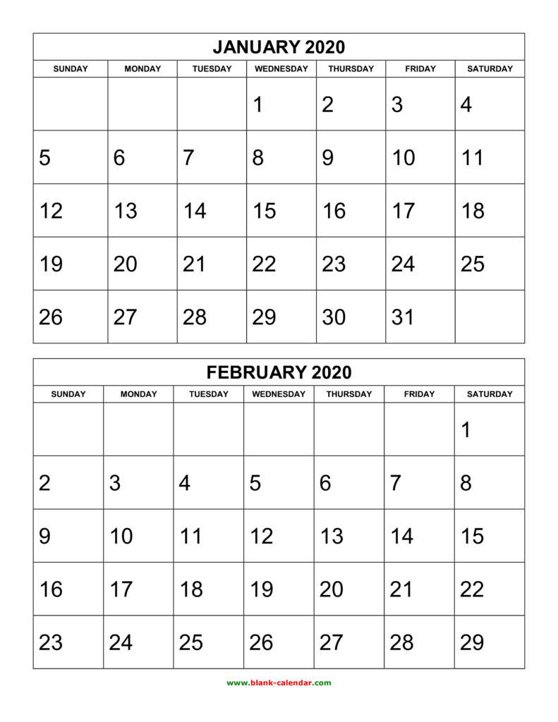Half Page Calendars 2020 Printable Calendar Template Printable 