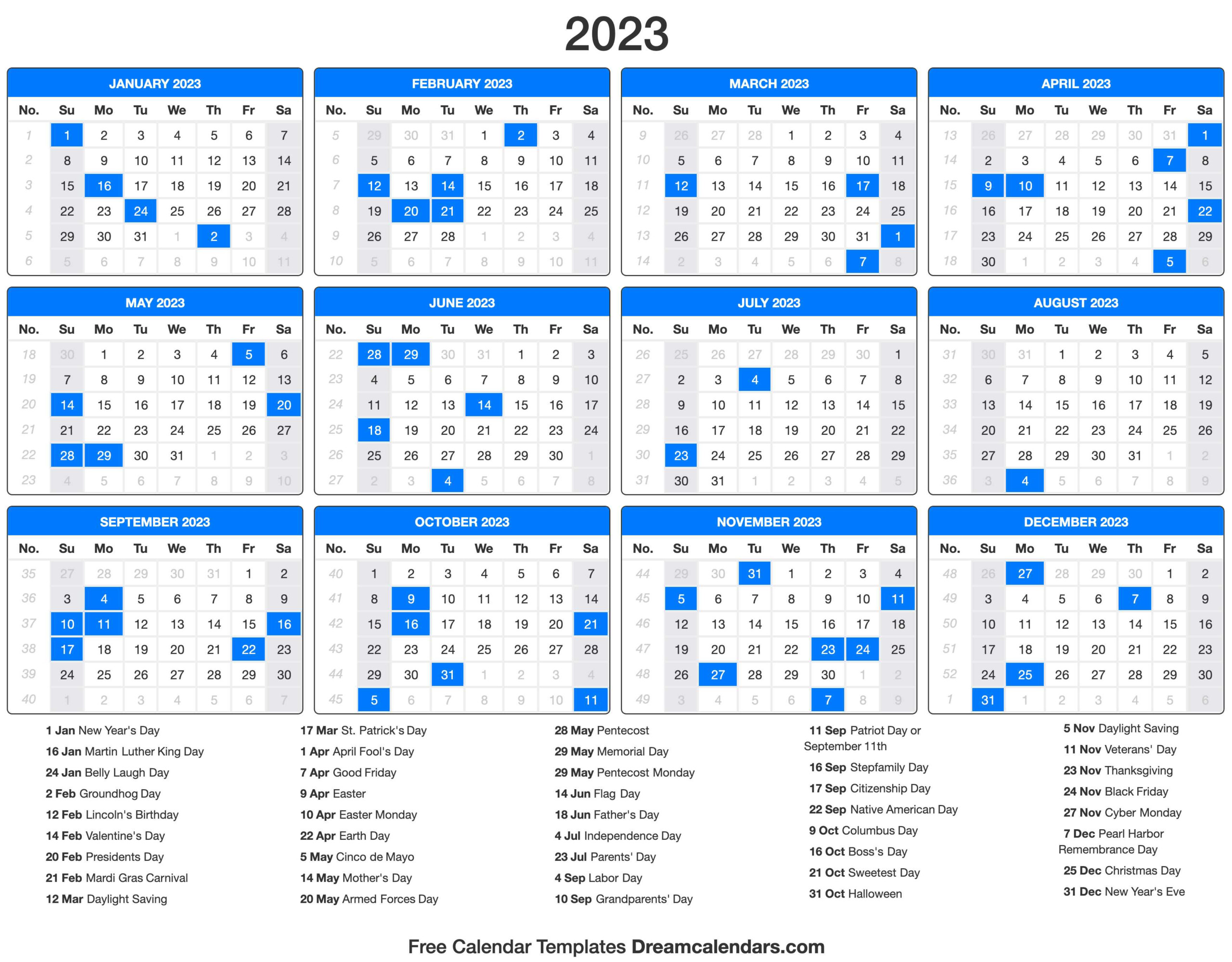 Holiday Dates For 2023 Get Latest News 2023 Update