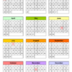 Perpetual Calendars Free Printable PDF Templates