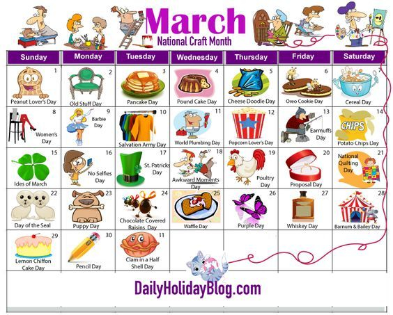 Pin By Patti Taylor On Fun Holidays March Holidays Holiday Calendar 
