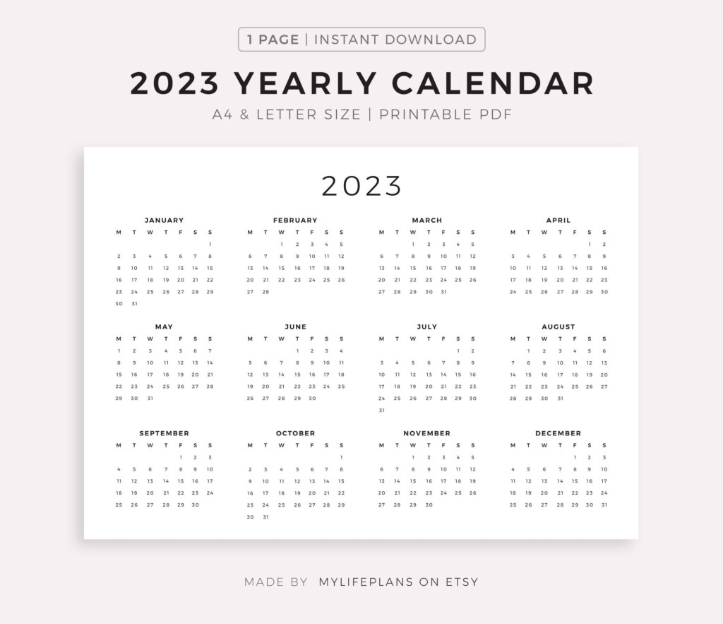 Printable 2023 Calendar Crownflourmills