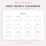 Printable 2023 Calendar Crownflourmills