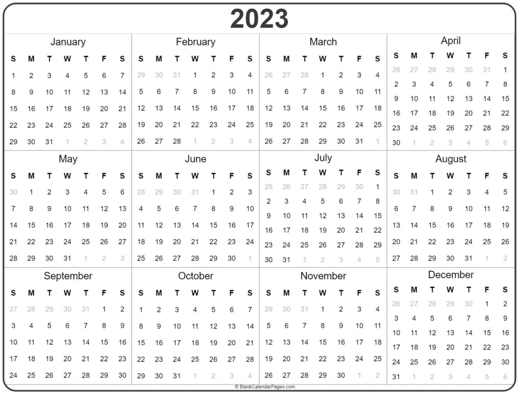 Printable Calendar 2023 Year Printable Lab