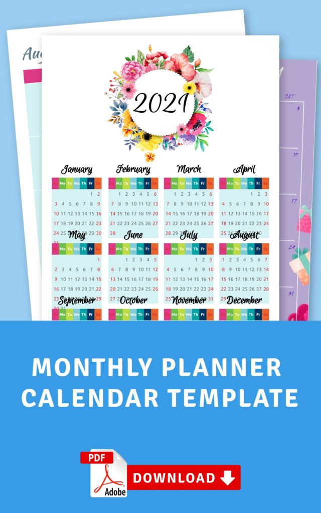 Printable Calendar Monthly 2022 2023 Month On Two Page Etsy Monthly 