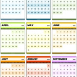 Printable Calendars ESL Flashcards