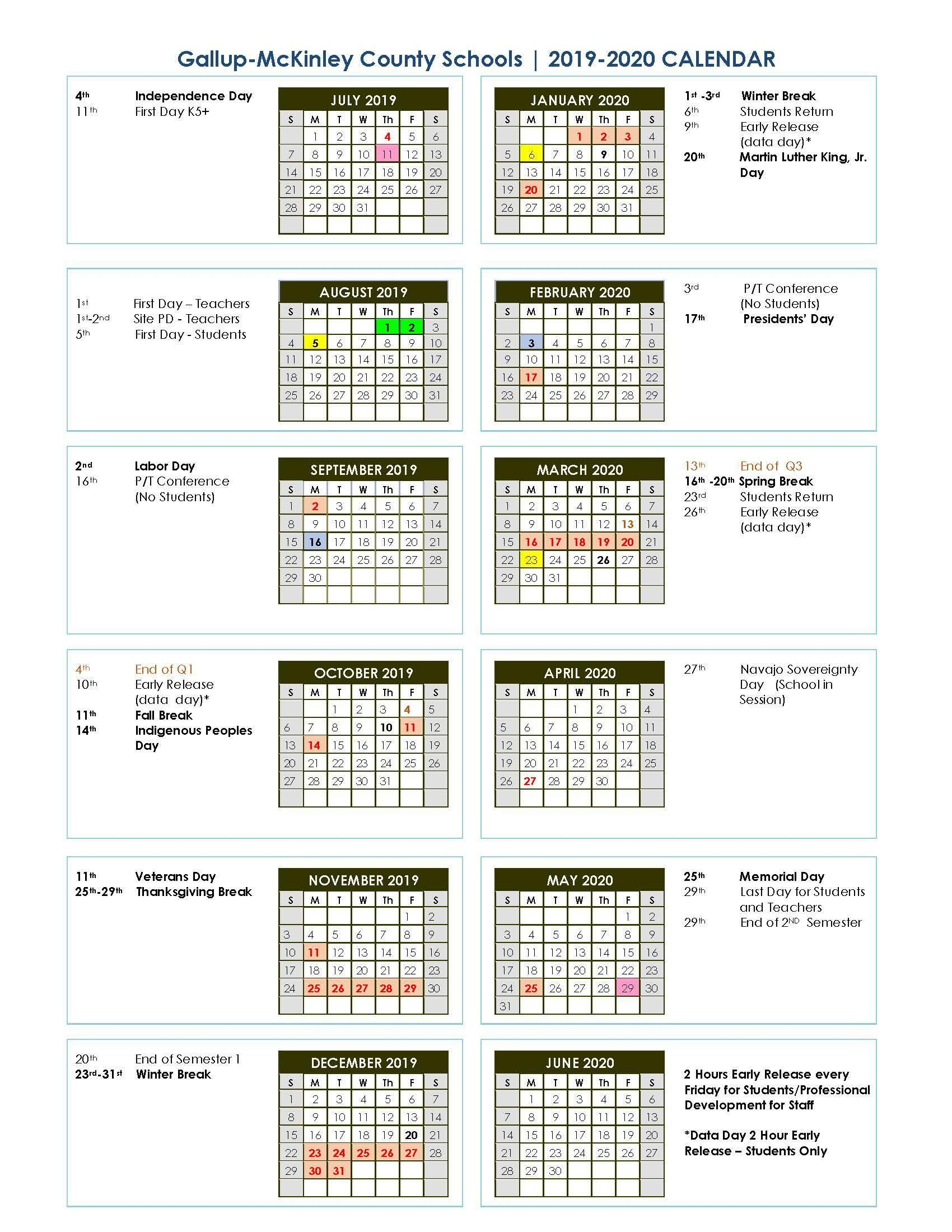 Putnam Year Calendar