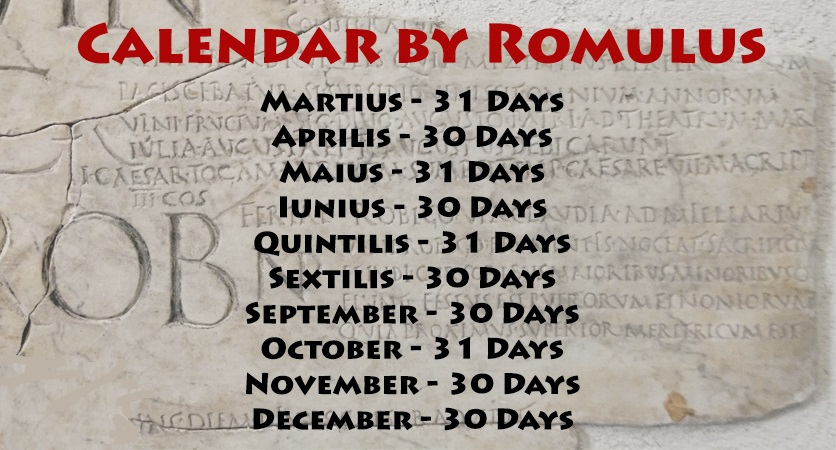 Romulus calendar Greg Stevens