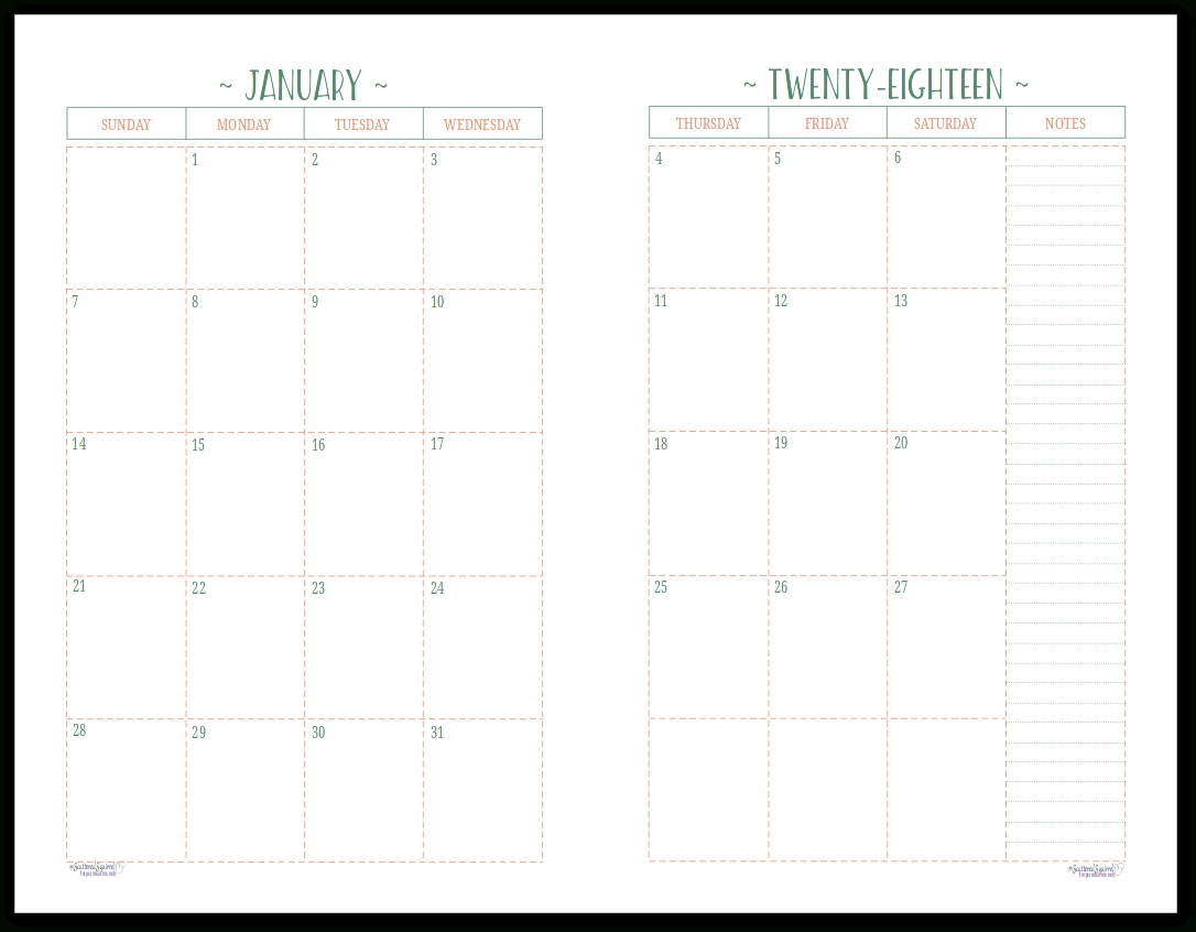 Take Free Half Page Customizable Calendar Printable Calendar