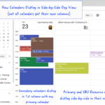 Viewing Calendars Side By Side In Day View Division Of Information