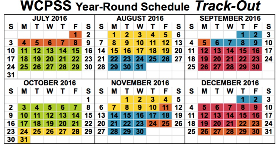 Petaluma City Schools Year Round Calendar