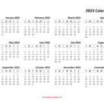 Yearly Calendar 2023 Free Download And Print